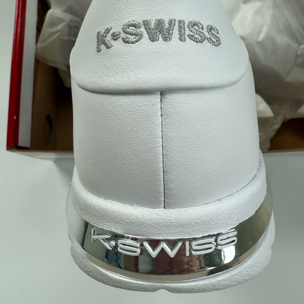 K-Swiss White Sneakers with Silver Detail - Picture 3 of 6